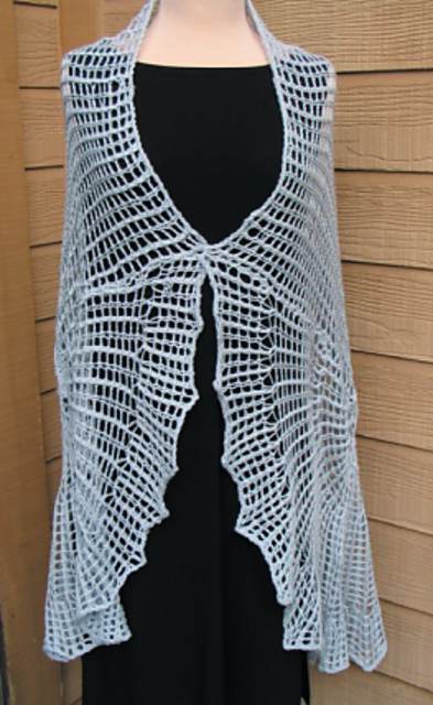 Knit Lace Oval Shawl