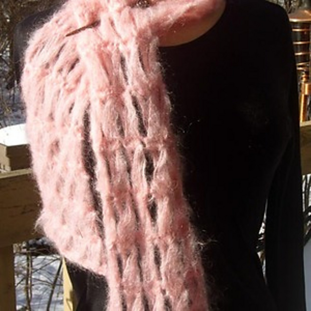 Broomstick Lace Scarf or Wrap