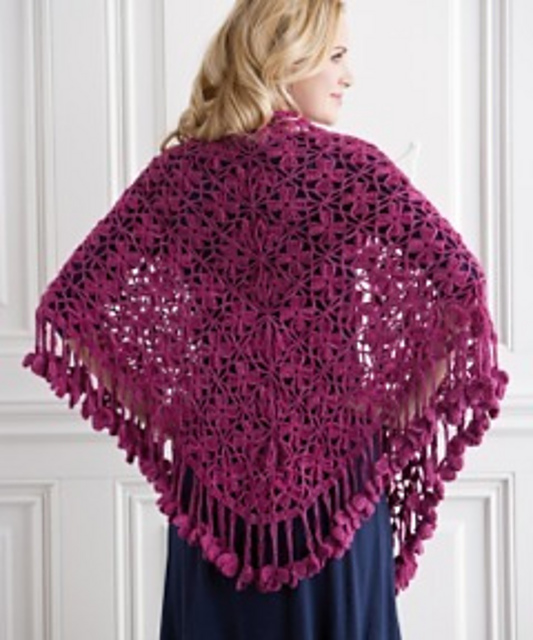 Blissful Flowers Shawl