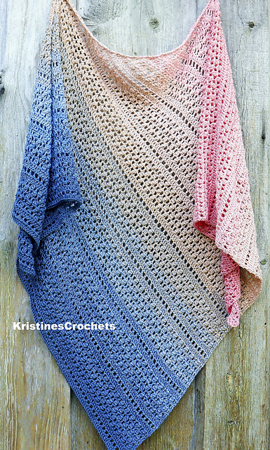 Ocean Blush Shawl