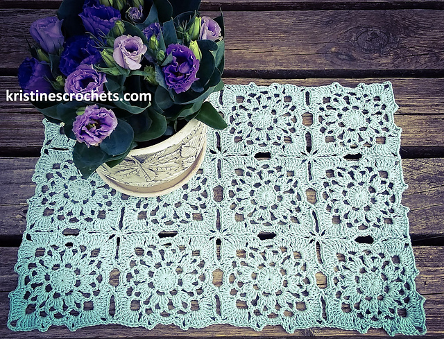 Flower Square Table Runner