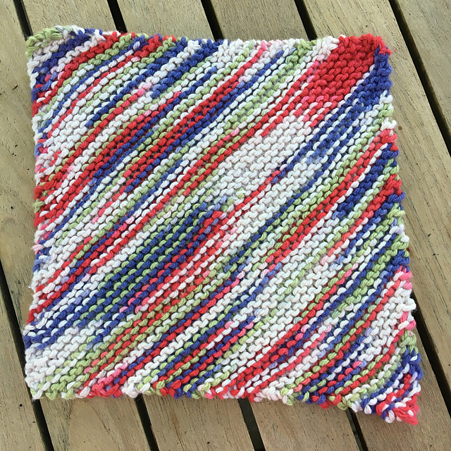 Knitted Cotton Washcloth
