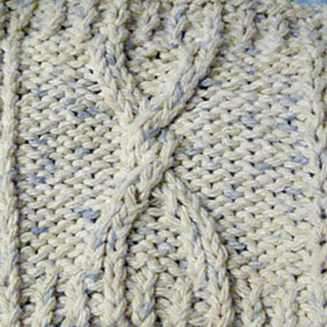 Cable Without Cable Needles Face Cloth