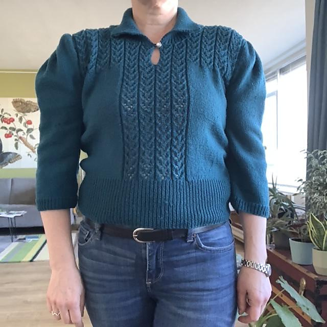 Grace Lacy Puff Sleeve Sweater