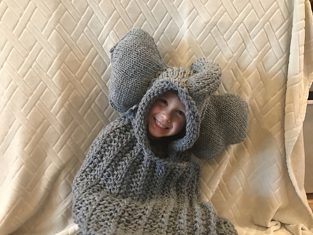 Hooded Elephant Blanket