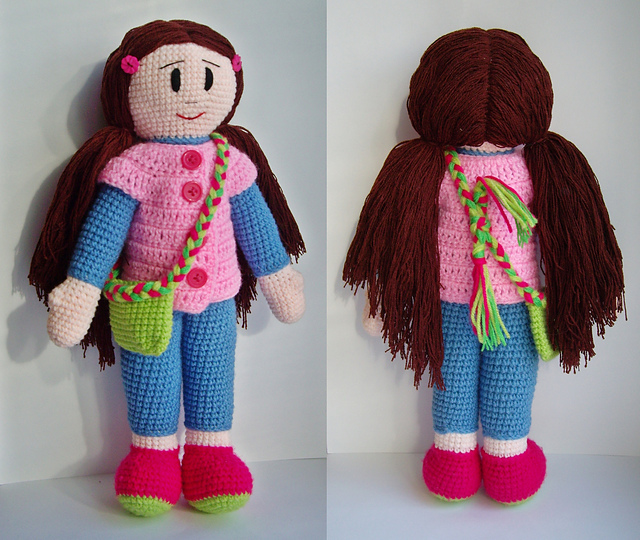 Doll Marta with a messenger bag