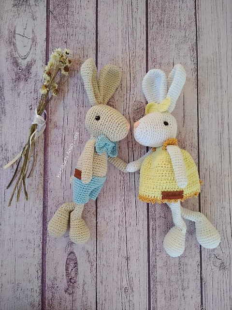 Amigurumi conejitos Julia Y Rene