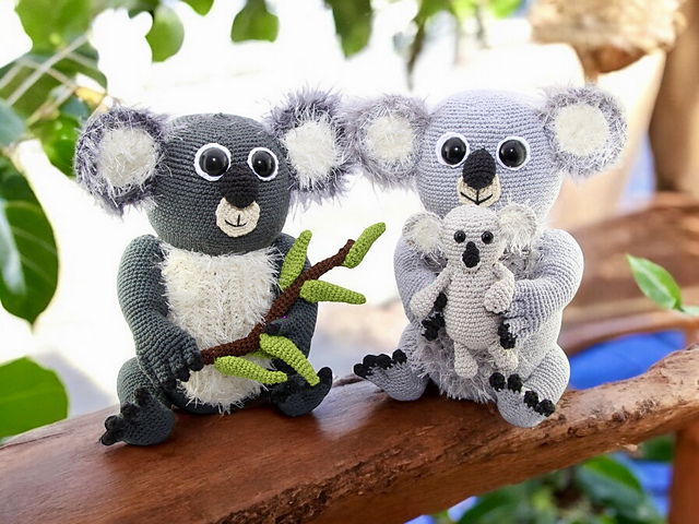 Fluffy Koala Bear Family
