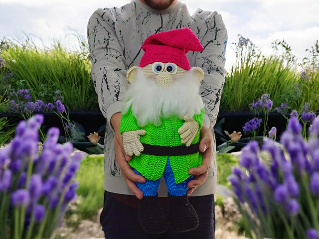 Großer Flauschiger Gartenzwerg XXL