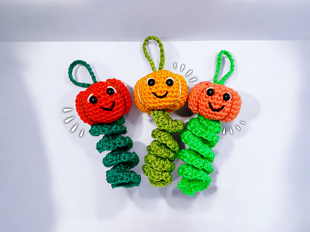 Pumpkin Worm Lucky Charm