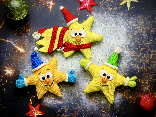 Funny Christmas Star Trio