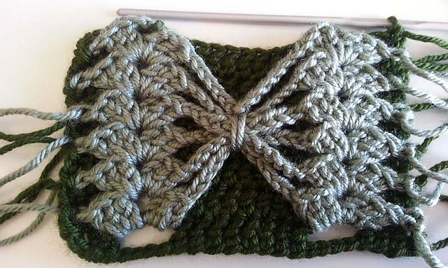 Two Colour Butterfly Stitch Sampler - left handed