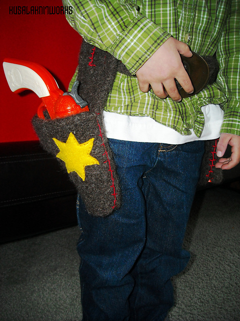 Cowboy Felted Holster Set