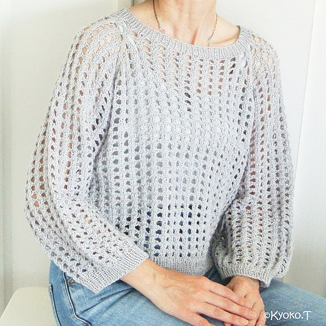 Ravelry: Ice Monaka Sweater pattern by Kyoko Tachikawa