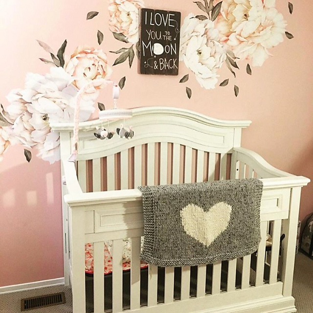 big heart baby blanket