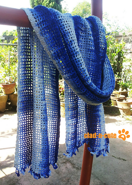 Blue Skies Variegated Scarf
