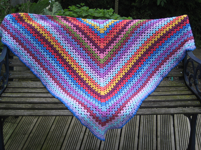 granny stripes shawl