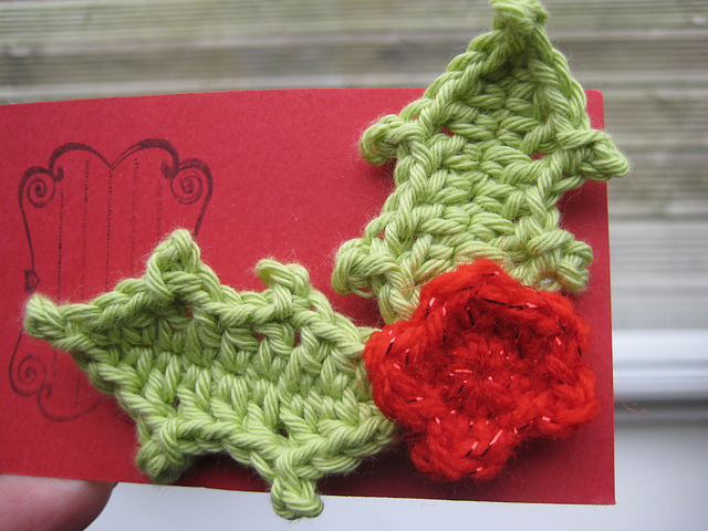 Holly brooch