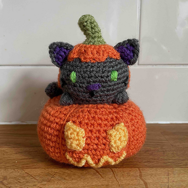Cat In A Pumpkin