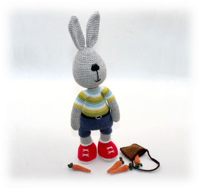Bunny with Bag of Carrots