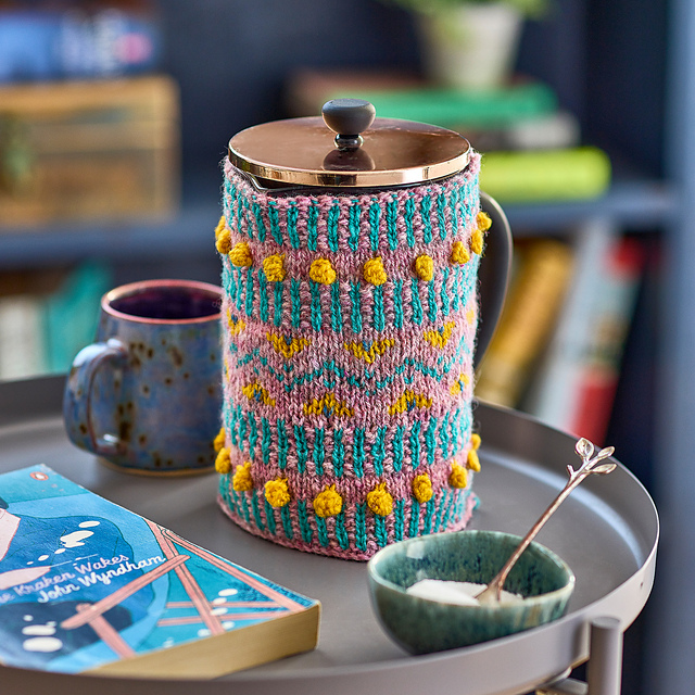 Cozyパターン Ravelry: Fair Isle Cafetière Cosy pattern by Jo Allport