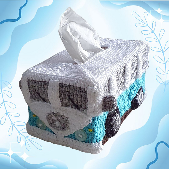 Ravelry: Kombi Tissue Box Cover pattern by Sharon Morrison