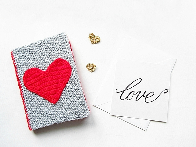 Valentines Crochet Notebook Sweater