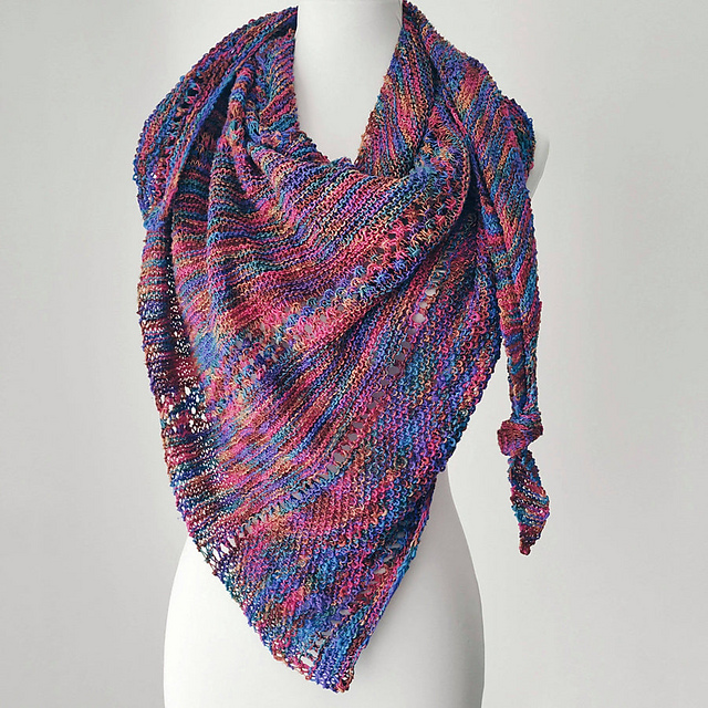 Openwork Lattice Lace Weight Shawl