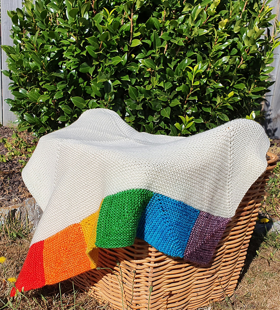 Garter Rainbows Baby Blanket