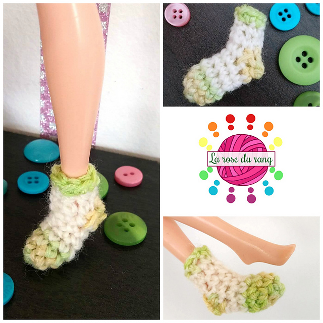 Tiny doll sock charm