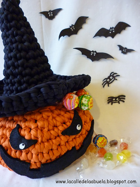 Cesta calabaza de Halloween