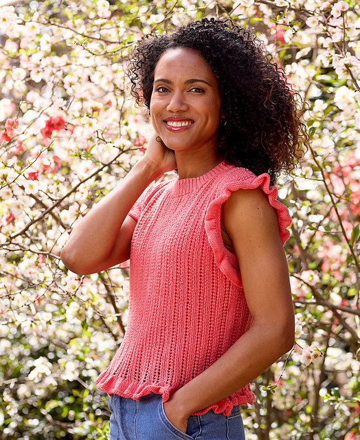 Hibiscus Ruffled Top