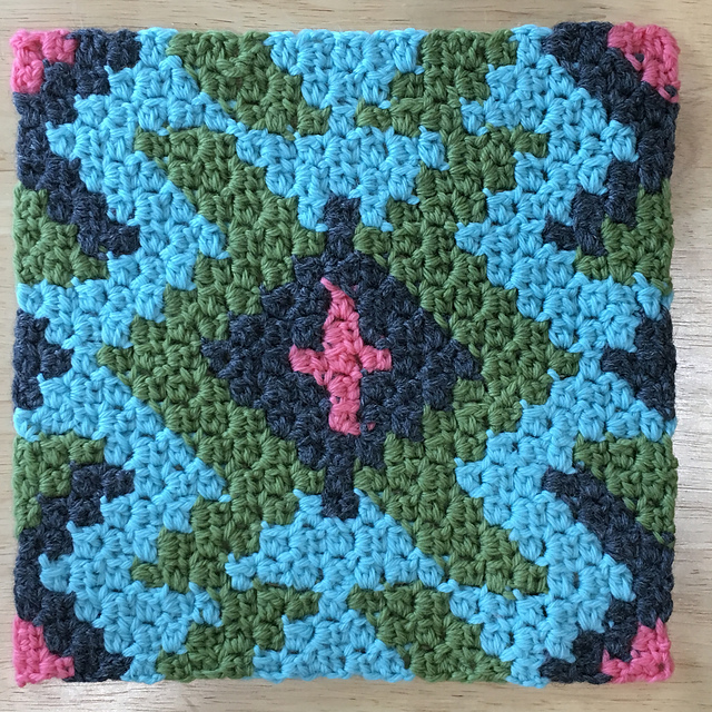 Ravelry Corner to Corner Square pattern by Sarah Carney