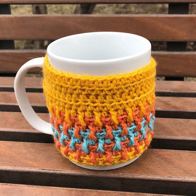 Flame mug cozy