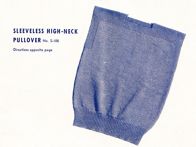 Sleeveless High-Neck Pullover #S-105