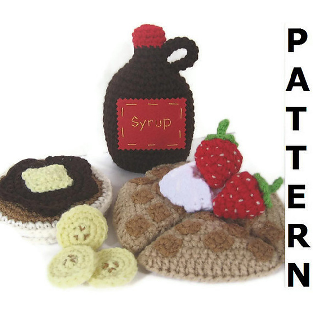 Waffles, Pancakes, and Syrup Bottle Playset