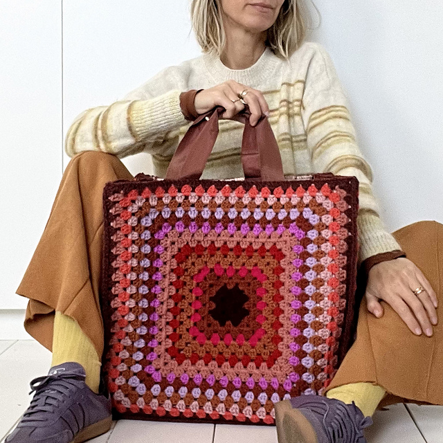 ALBA - Granny squares Shopping Bag