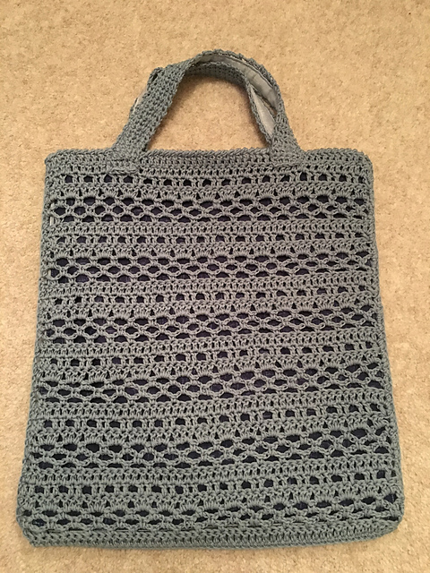 Scallop and Mesh Shopper Bag
