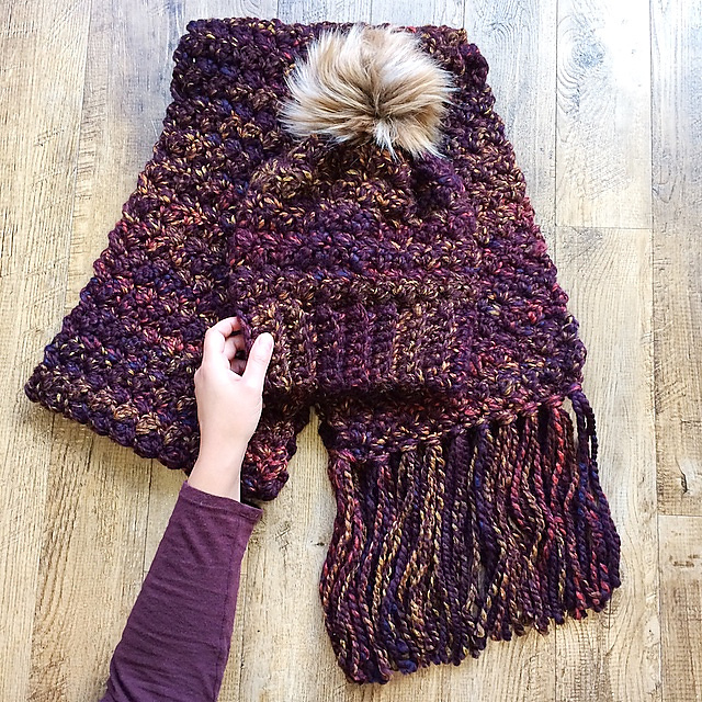Autumn Rose Scarf & Toque