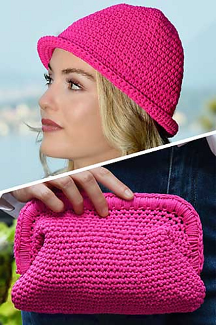 Ravelry: Beanie hat + mini clutch pattern by Lana Gatto Official