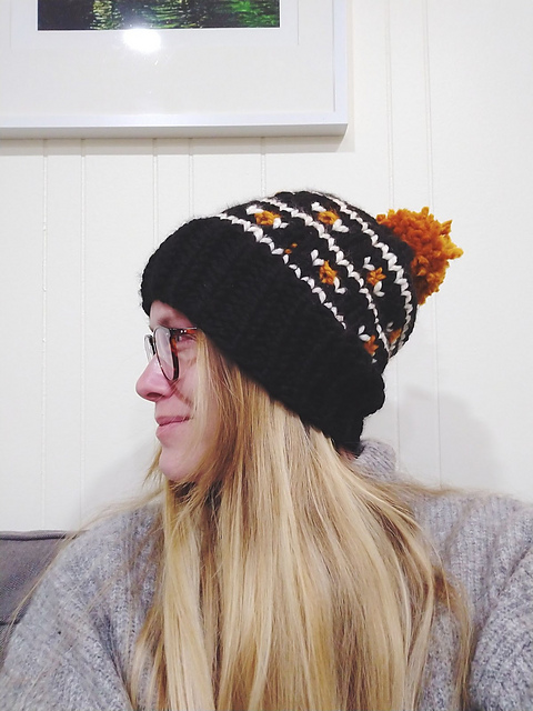 Chunky Bee Knit Hat