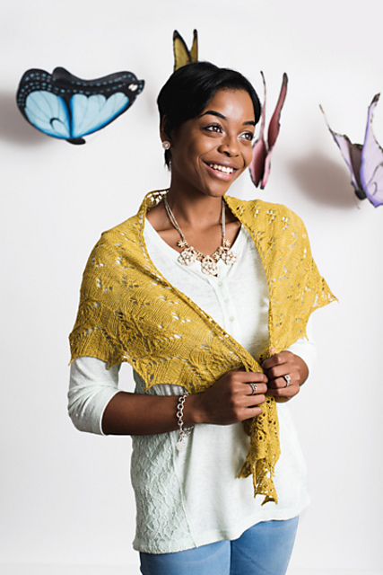 Breezy butterfly shawl
