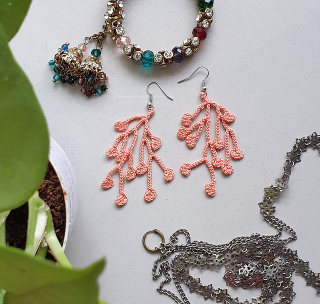 Coral Blossom Earrings