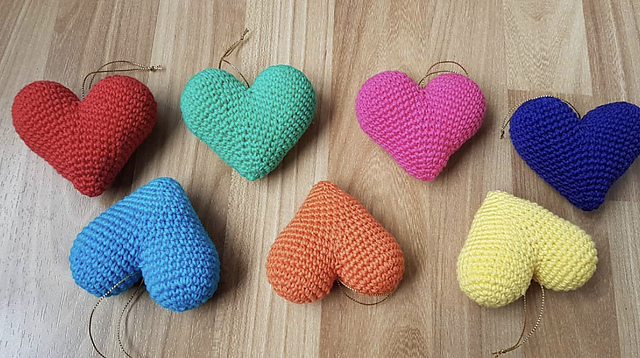 Corazón de amigurumi