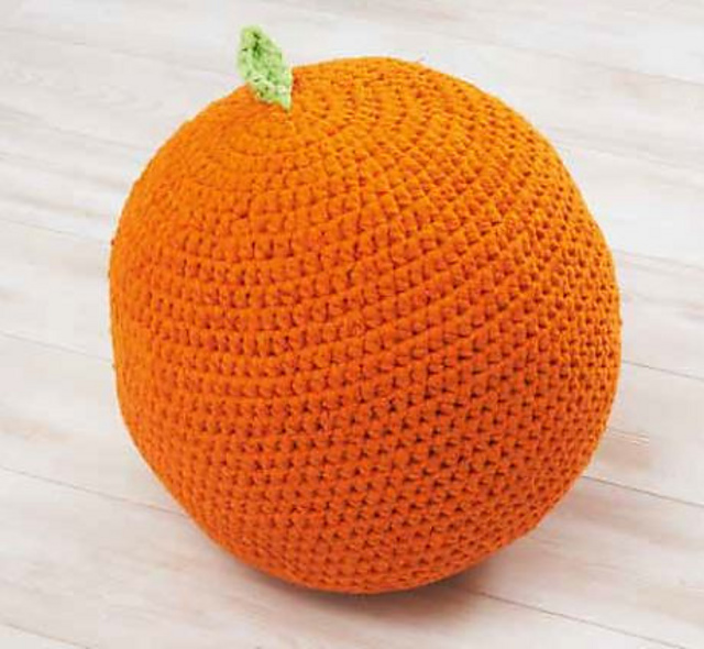 Fun Fruit Orange Pouffe