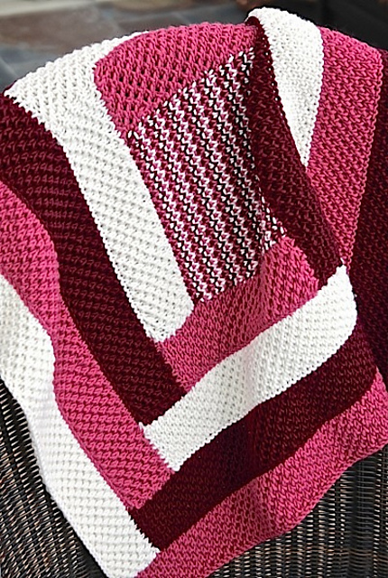 Non-Garter Log Cabin Throw