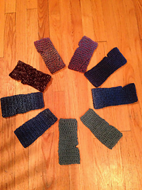 Eighteen Rows Fingerless Mitts
