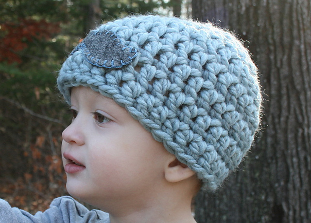Moustache Applique Chunky Hat