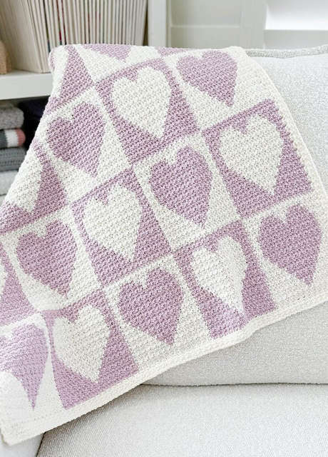 Inverse Hearts Baby Blanket