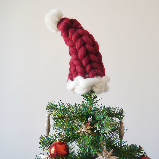 Santa Hat Tree Topper